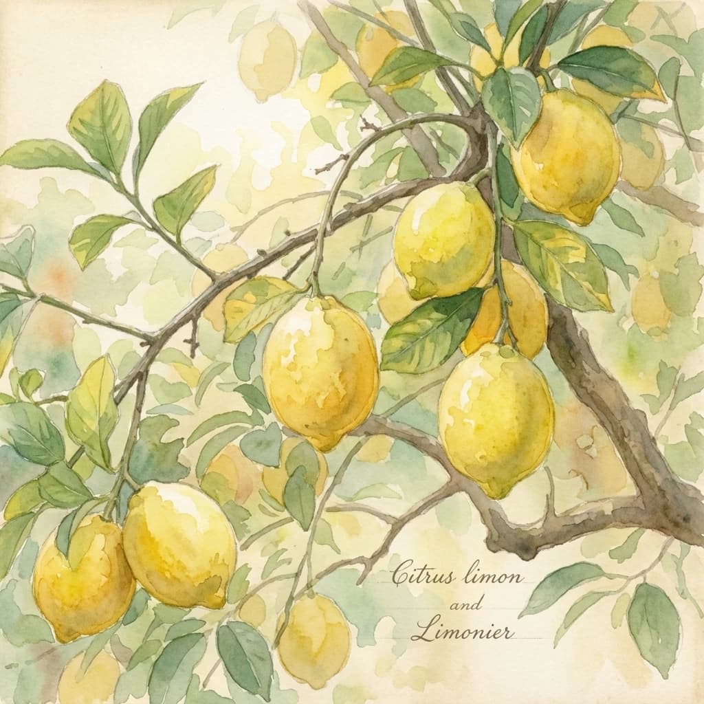 Lemon citrus fruit (Citrus limon) vitamin C rich tree at Save Farm Dahanu