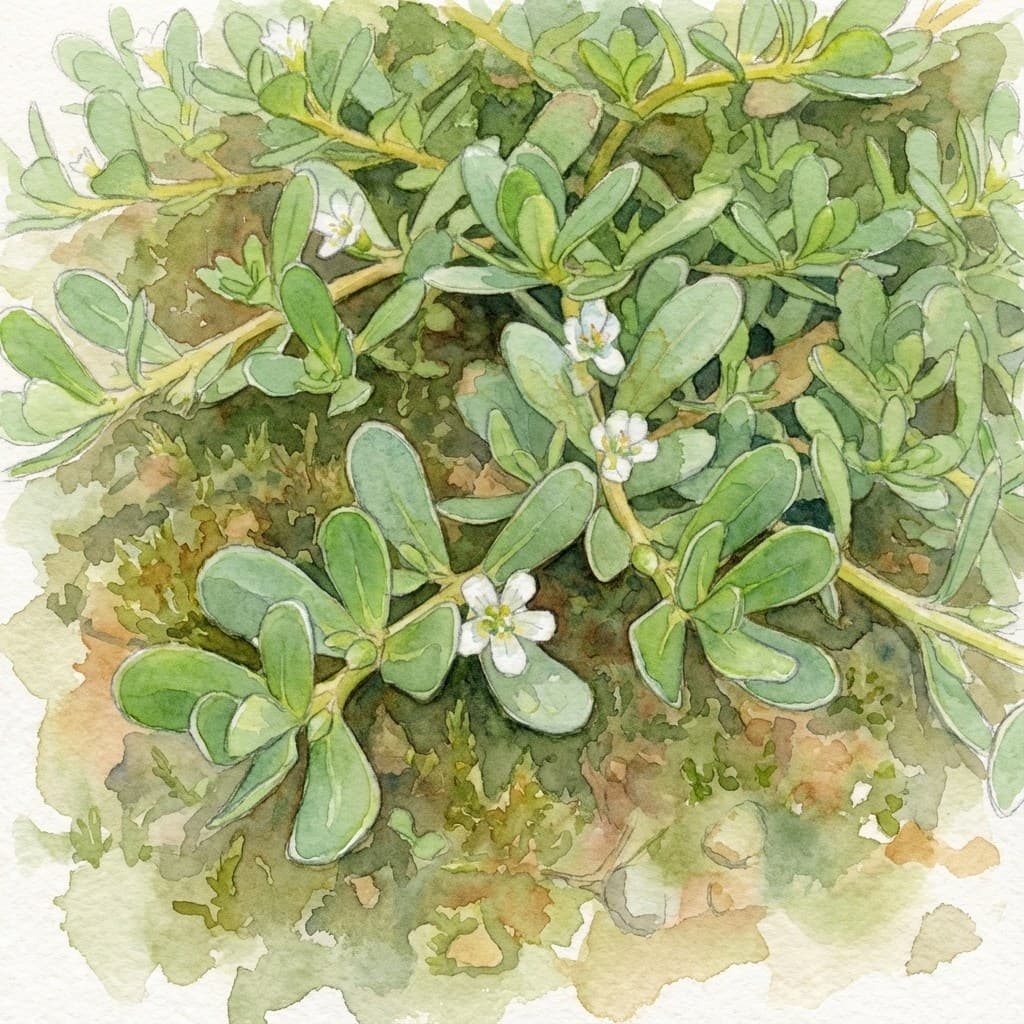 Brahmi water hyssop (Bacopa monnieri) brain tonic herb at Save Farm Dahanu