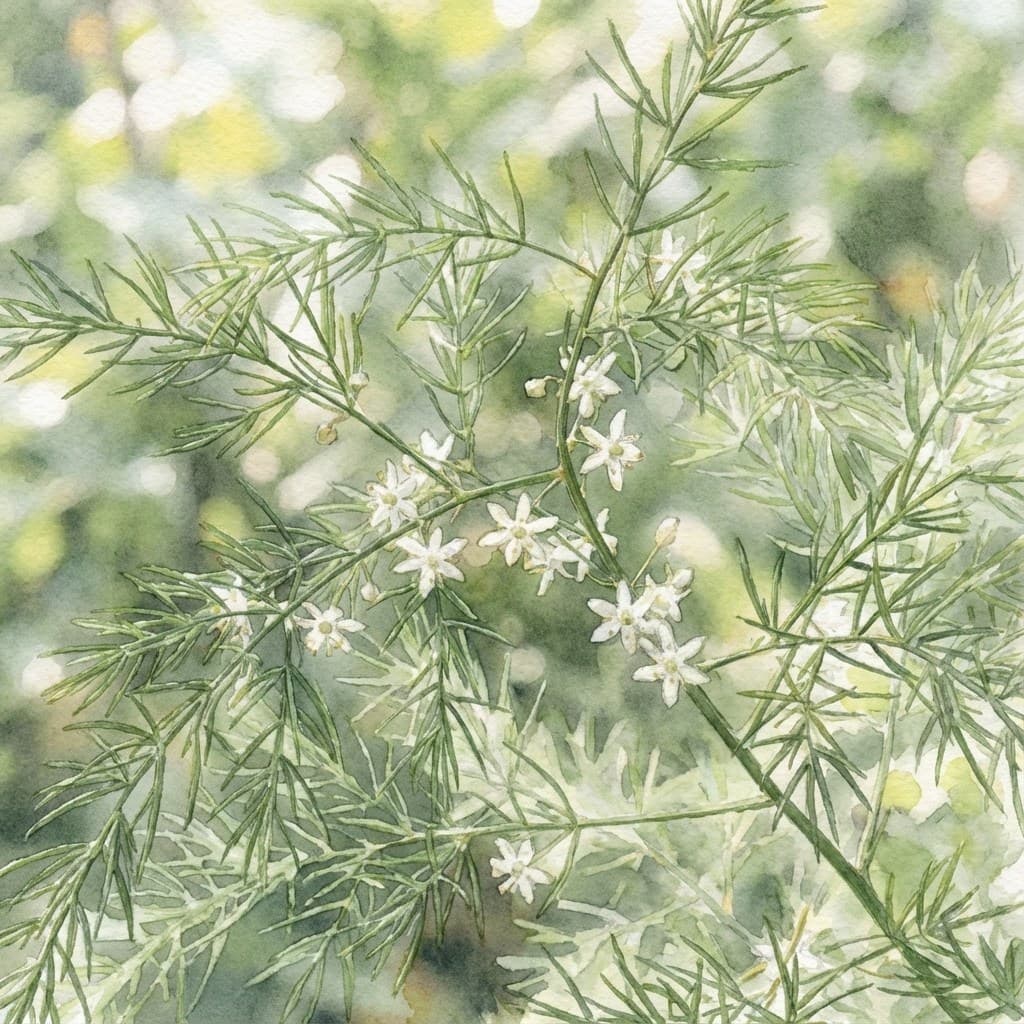 Shatavari plant (Asparagus racemosus) Ayurvedic herb at Save Farm Dahanu