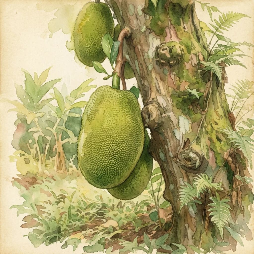 Jackfruit fanas (Artocarpus heterophyllus) tropical fruit at Save Farm Dahanu